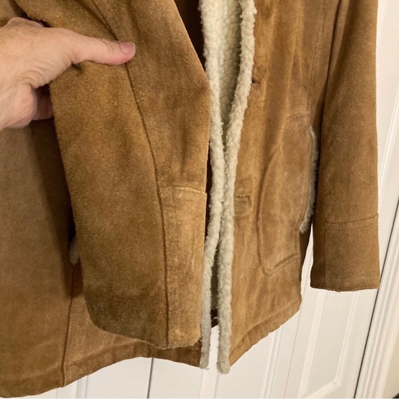 Vintage Sheepskin Leather Rancher Style Coat from Grande Bay Size L - Picture 10 of 16